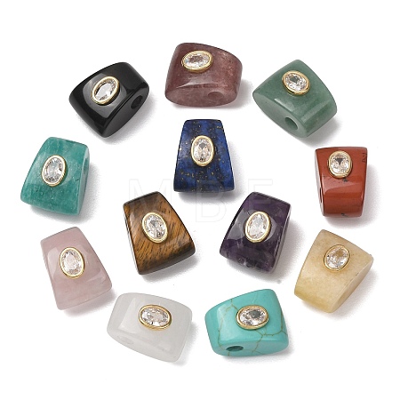 Natural & Synthetic Mixed Gemstone European Beads GG-CBA9389-02-1
