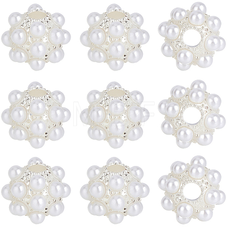 10Pcs Resin & Alloy European Beads FIND-PA0001-50-1