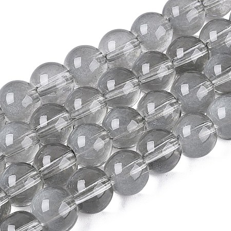 Transparent Glass Imitation Cat Eye Beads Strands GLAA-Q110-01B-02-1
