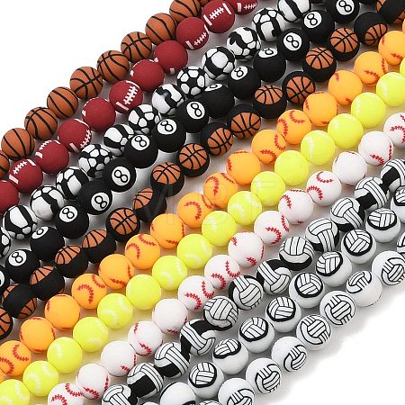 Handmade Polymer Clay Beads Strands PY-CBAEC33-01-1