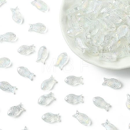 100Pcs Electroplate Transparent Glass Beads EGLA-YW0005-28G-1