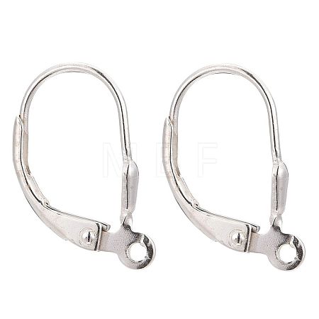 925 Sterling Silver Leverback Hoop Earring Findings STER-A002-181-1