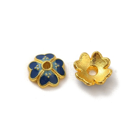 Alloy Enamel Beads Caps FIND-G074-02A-1
