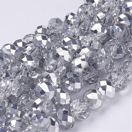Electroplate Glass Bead Strands X-GR10MMY-07S-1