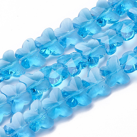 Transparent Glass Beads GLAA-Q066-14mm-B11-1