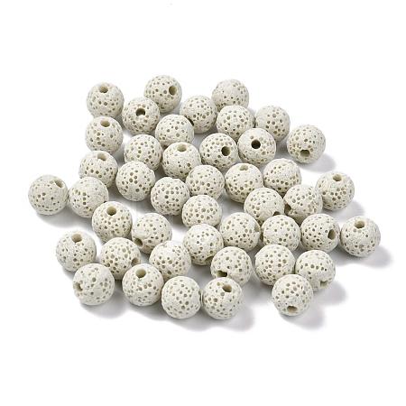 Unwaxed Natural Lava Rock Beads G-F325-8mm-A08-1