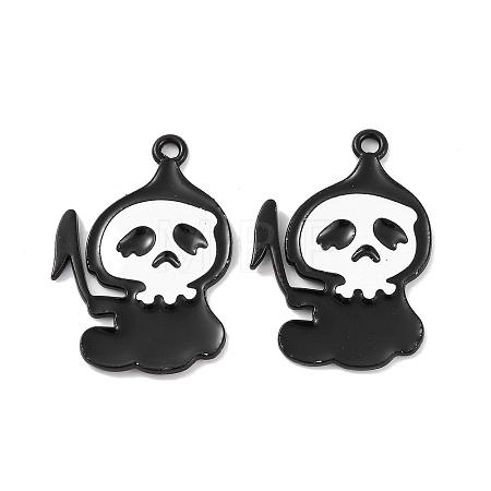 Halloween Theme Rack Plating Alloy Pendants FIND-M020-01B-EB-1
