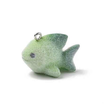 Flocky Resin Pendants FIND-A061-01A-1