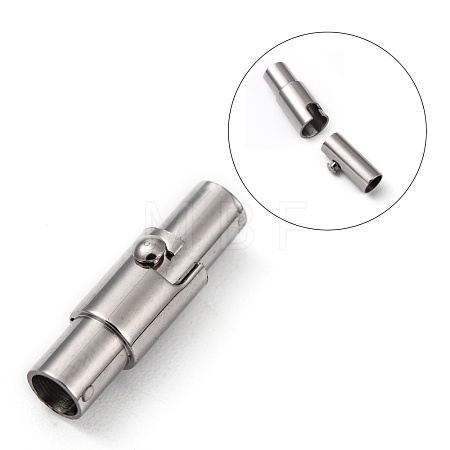 Tarnish Resistant Smooth 304 Stainless Steel Locking Tube Magnetic Clasps STAS-H019-5-1