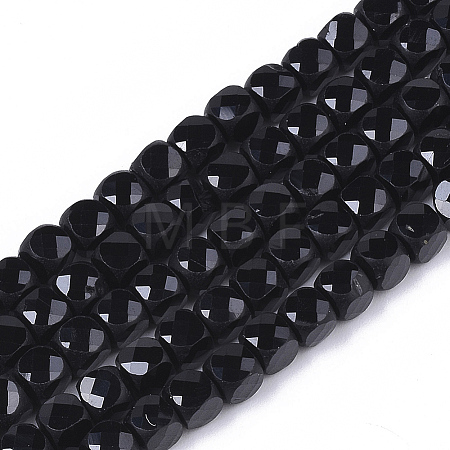 Natural Black Spinel Beads Strands LS-G-S362-001-1