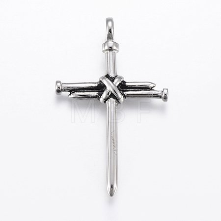 304 Stainless Steel Big Pendants STAS-F157-07AS-1