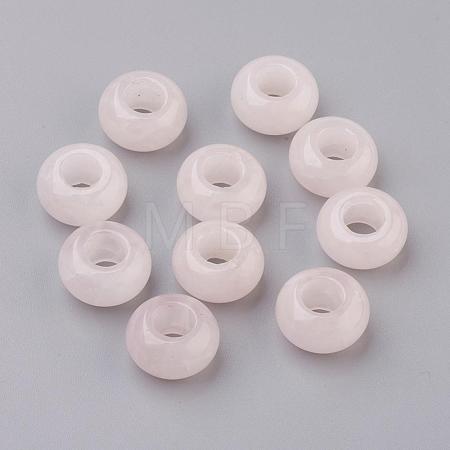 Natural Rose Quartz European Beads X-G-G740-14x8mm-08-1