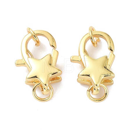 Eco-Friendly Brass Lobster Claw Clasps KK-C221-06G-1