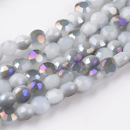 Electroplate Glass Bead Strands EGLA-J137-6mm-B-HR04-1