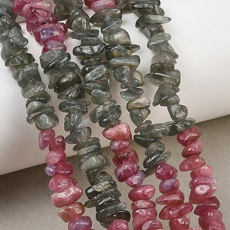 Natural Multicolor Tourmaline Chip Bead Strands G-M298-15A-1