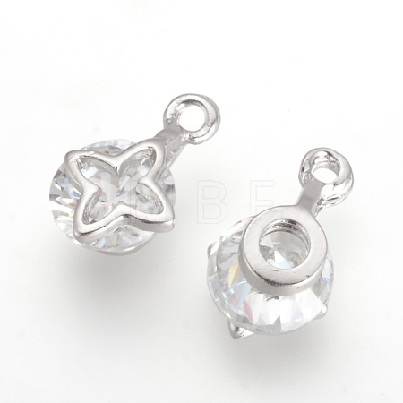 Alloy Cubic Zirconia Charms X-ZIRC-S056-20-1