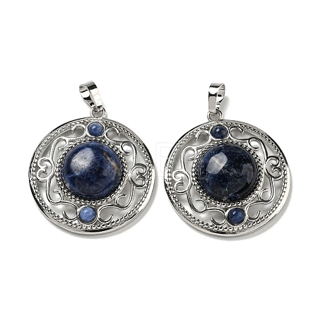 Natural Sodalite Pendants G-Q158-03R-1
