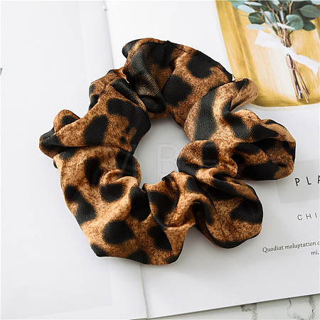 Leopard Print Pattern Cloth Elastic Hair Accessories OHAR-PW0007-45F-1