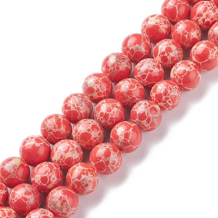 Synthetic Imperial Jasper Beads Strands G-E568-01C-04-1