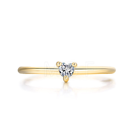Brass Micro Pave Cubic Zirconia Finger Rings for Women FS-WG4BC3F-04-1