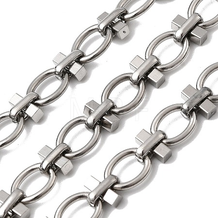 304 Stainless Steel Oval Link Chains CHS-Z007-06P-1