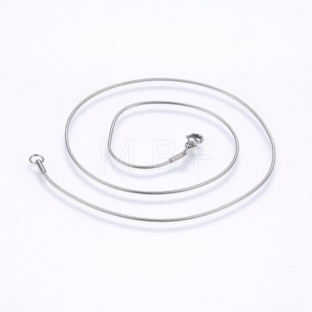 Non-Tarnish 304 Stainless Steel Snake Chain Necklaces NJEW-F226-01P-01-1
