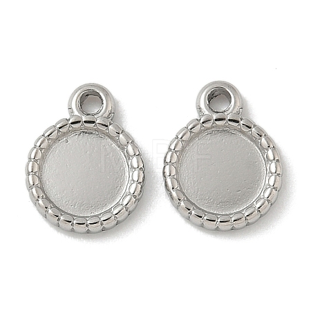 304 Stainless Steel Pendant Cabochon Settings STAS-D127-02P-1