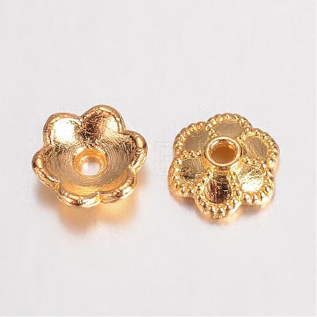 Alloy Bead Caps Enamel Settings PALLOY-D348-07G-1