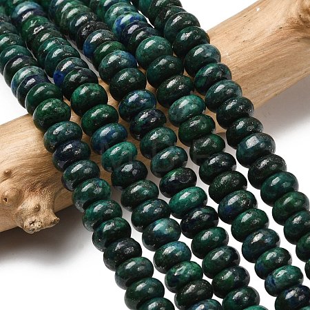 Natural Chrysocolla and Lapis Lazuli Beads Strands G-A280-A33-02-1