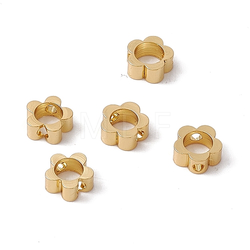 Rack Plating Brass Beads KK-C007-41G-1