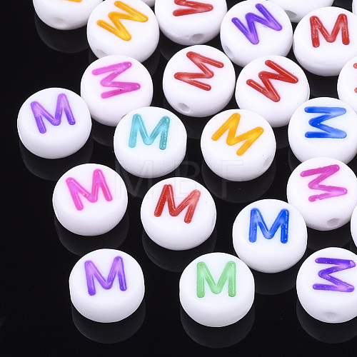 Initial Acrylic Beads OACR-E001-20M-1