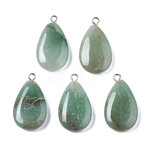 Natural Green Aventurine Pendants G-S356-14C-1