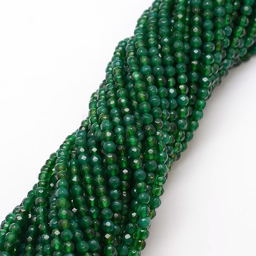 Natural Green Onyx Agate Bead Strands X-G-G882-4mm-A01-1