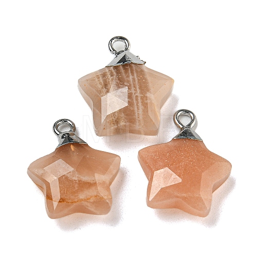 Natural Sunstone Pendants G-P540-01P-09-1