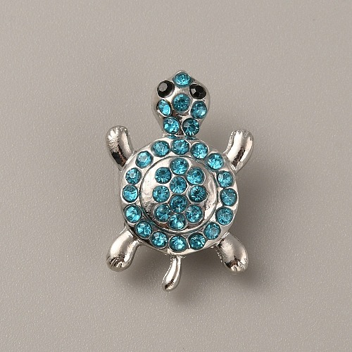 Alloy Rhinestone Snap Buttons FIND-WH0111-246-1