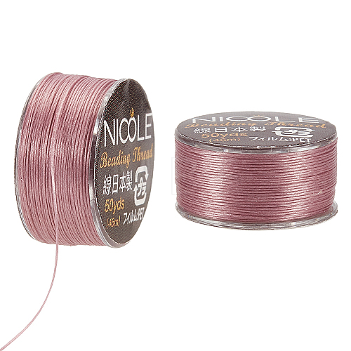 Nylon Beading Thread NWIR-WH0005-10R-1