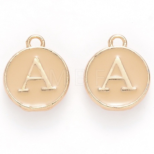 Golden Plated Alloy Enamel Charms ENAM-S118-06A-1