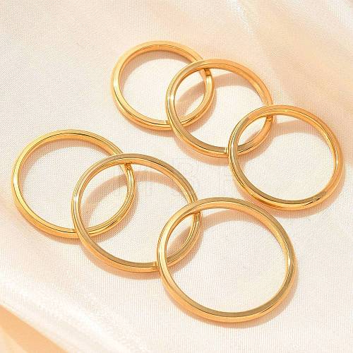 304 Stainless Steel Plain Band Rings STAS-I160-E-G-1