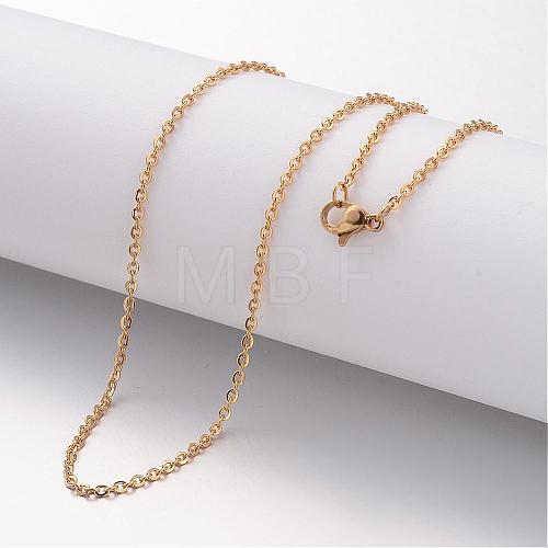 Ion Plating(IP) 304 Stainless Steel Necklace MAK-K004-20G-1