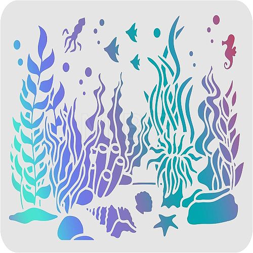 Large Plastic Reusable Drawing Painting Stencils Templates DIY-WH0202-228-1