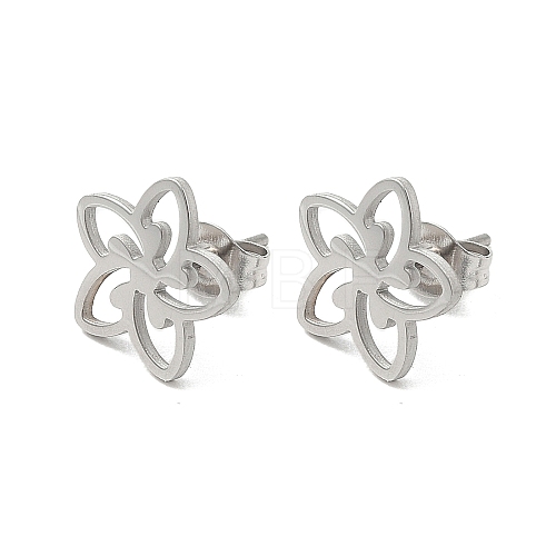 Non-Tarnish 304 Stainless Steel Stud Earrings EJEW-K285-07P-1