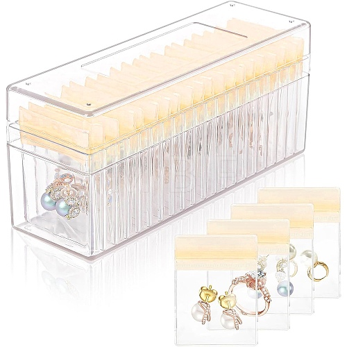 Rectangle Clear Acrylic Jewelry Storage Boxs PW-WG42263-04-1