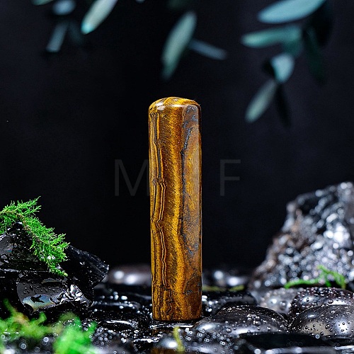 Natural Tiger Eye Column Display Decorations PW-WG55221-05-1