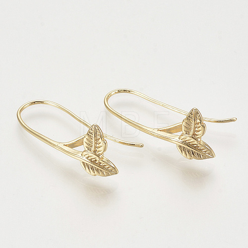Brass Earring Hooks X-KK-T027-115G-1
