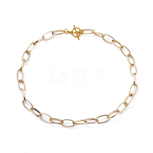 Unisex Aluminium Paperclip Chain Necklaces NJEW-JN02720-1