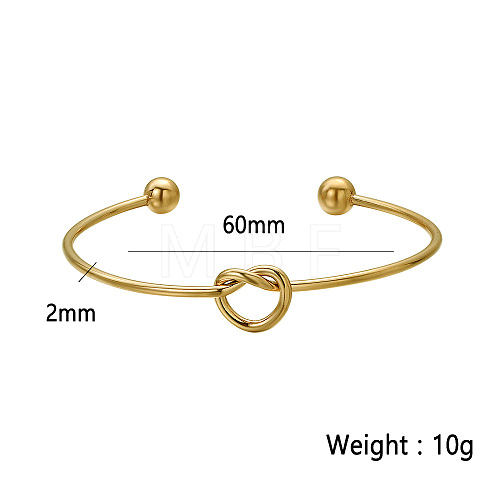 Stylish Knot Stainless Steel Cuff Bangles NA2326-1-1