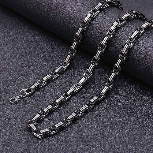 Stainless Steel Byzantine Chain Necklaces for Men FS-WG56795-51-1