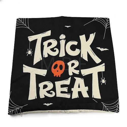 Burlap Halloween Pillow Case AJEW-Z003-01A-1