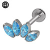 G23 Titanium with Cubic Zirconia Threadless Labrets WGA6216-08-1