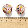 Christmas Theme Polymer Clay Rhinestone Beads with Resin X-RESI-Z045-01A-3